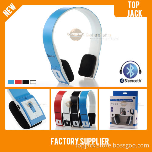 Bluetooth 2CH Stereo Audio Headset /Wireless Bluetooth Stereo Audio Headphone Music Earphone